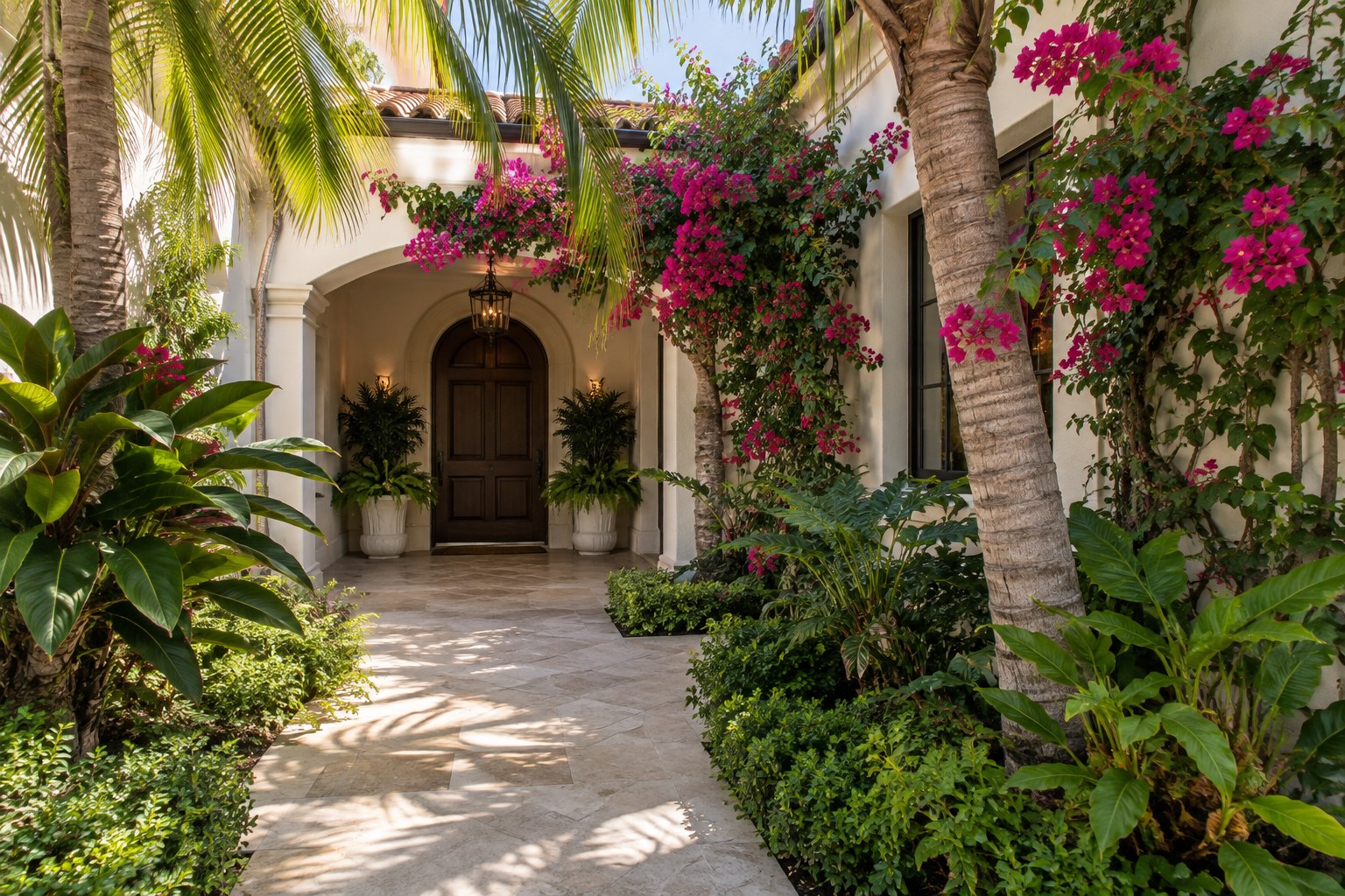 A cozy sunlit Florida family room, illustrative